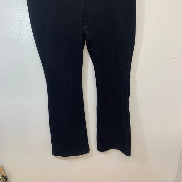 Talbots Corduroy Pants Woman Size 18‎  Curvy Black Straight Leg Pockets Stretch - Picture 3 of 12